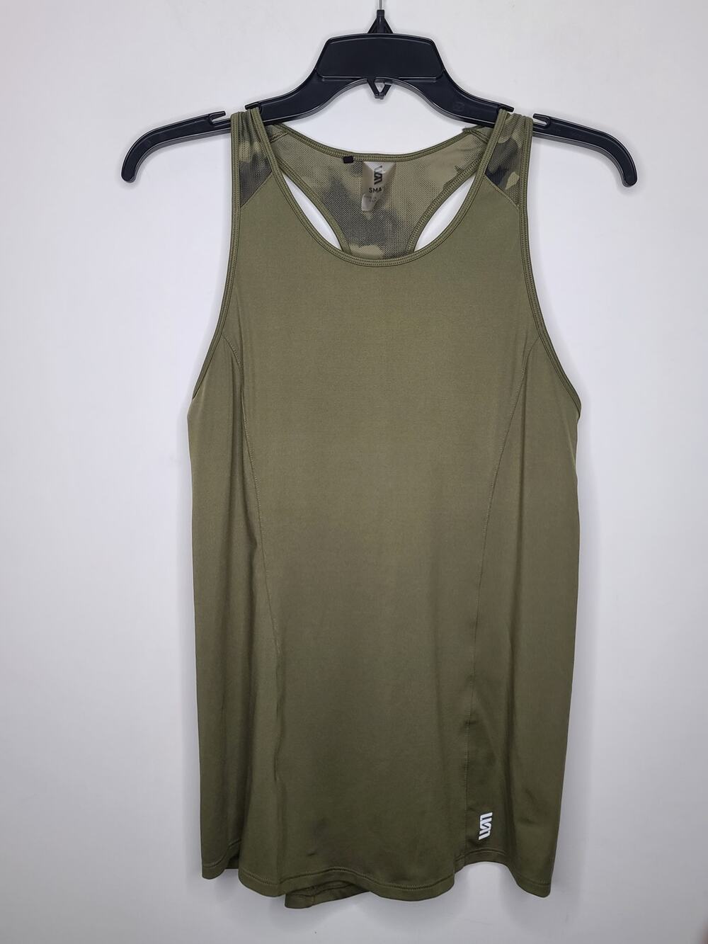 Second Skin green camo workout tank - small